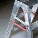 EUROLINE Leitern Nr. 30573 Alu-Stufenstehleiter mit Federrollen und Feststellern