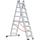 EUROLINE Ladders No. 307 Aluminium multi-purpose ladder 3-section