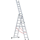 EUROLINE Ladders No. 307 Aluminium multi-purpose ladder 3-section