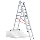 EUROLINE Ladders No. 307 Aluminium multi-purpose ladder 3-section
