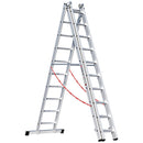 EUROLINE Ladders No. 307 Aluminium multi-purpose ladder 3-section