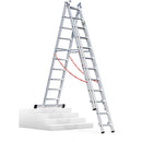 EUROLINE Ladders No. 307 Aluminium multi-purpose ladder 3-section