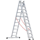 EUROLINE Ladders No. 307 Aluminium multi-purpose ladder 3-section