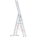 EUROLINE Ladders No. 307 Aluminium multi-purpose ladder 3-section