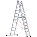 EUROLINE Ladders No. 307 Aluminium multi-purpose ladder 3-section