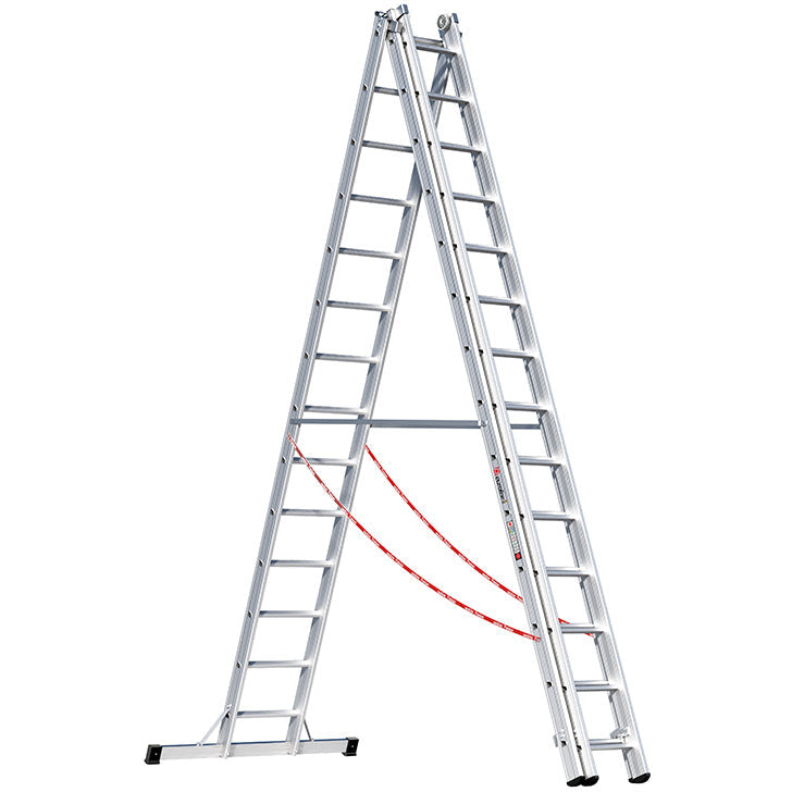 EUROLINE Ladders No. 307 Aluminium multi-purpose ladder 3-section