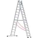 EUROLINE Ladders No. 307 Aluminium multi-purpose ladder 3-section