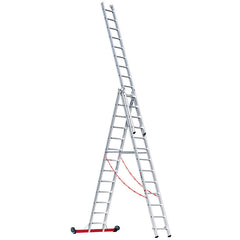 EUROLINE Ladders No. 307 Aluminium multi-purpose ladder, 3-section, rollable – Vorschau 1