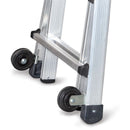 EUROLINE Ladders No. 31621 Aluminium Vario folding ladder with castors