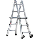 EUROLINE Ladders No. 31621 Aluminium Vario folding ladder with castors