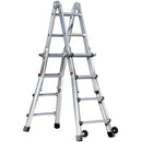 EUROLINE Ladders No. 31621 Aluminium Vario folding ladder with castors
