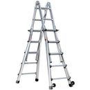 EUROLINE Ladders No. 31621 Aluminium Vario folding ladder with castors