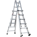 EUROLINE Ladders No. 31621 Aluminium Vario folding ladder with castors