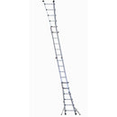 EUROLINE Ladders No. 31631 Aluminium Vario folding ladder with stand extension