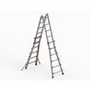EUROLINE Ladders No. 31631 Aluminium Vario folding ladder with stand extension