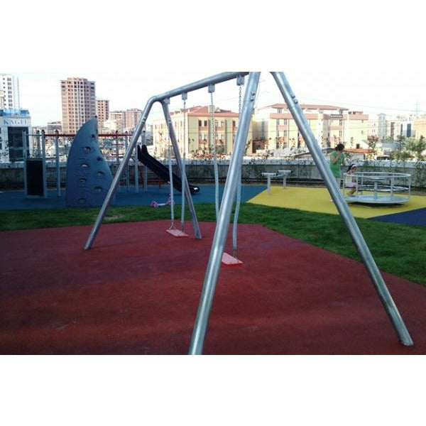 Lars Laj Doppelte Silbere Schaukel Spielplatz