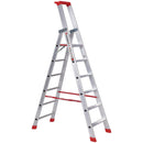 EUROLINE Ladders No. 32577 Aluminium step ladder with safety bridge