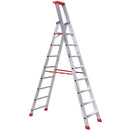 EUROLINE Ladders No. 32577 Aluminium step ladder with safety bridge