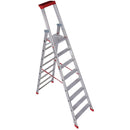 EUROLINE Ladders No. 32577 Aluminium step ladder with safety bridge
