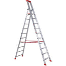 EUROLINE Ladders No. 32577 Aluminium step ladder with safety bridge