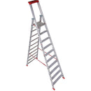EUROLINE Ladders No. 32577 Aluminium step ladder with safety bridge