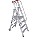 EUROLINE Ladders No. 32677 Aluminium stepladder with large platform