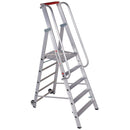 EUROLINE Ladders No. 32677 Aluminium stepladder with large platform