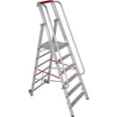 EUROLINE Ladders No. 32677 Aluminium stepladder with large platform