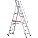 EUROLINE Ladders No. 32677 Aluminium stepladder with large platform