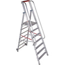 EUROLINE Ladders No. 32677 Aluminium stepladder with large platform