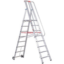 EUROLINE Ladders No. 32677 Aluminium stepladder with large platform