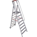 EUROLINE Ladders No. 32677 Aluminium stepladder with large platform