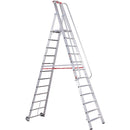 EUROLINE Ladders No. 32677 Aluminium stepladder with large platform