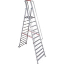 EUROLINE Ladders No. 32677 Aluminium stepladder with large platform