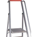 EUROLINE Ladders No. 32677 Aluminium stepladder with large platform