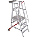EUROLINE Ladders No. 32777 Aluminum platform ladder, mobile, foldable
