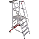 EUROLINE Ladders No. 32777 Aluminum platform ladder, mobile, foldable