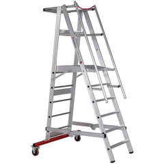 EUROLINE Ladders No. 32777 Aluminum platform ladder, mobile, foldable – Vorschau 1