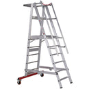 EUROLINE Ladders No. 32777 Aluminum platform ladder, mobile, foldable