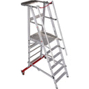 EUROLINE Ladders No. 32777 Aluminum platform ladder, mobile, foldable