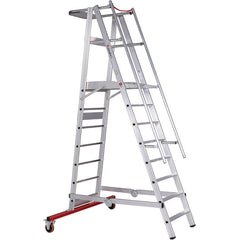 EUROLINE Leitern Nr. 32777 Aluminium-Podestleiter fahrbar, klappbar – Vorschau 1
