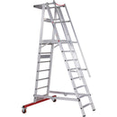 EUROLINE Ladders No. 32777 Aluminum platform ladder, mobile, foldable