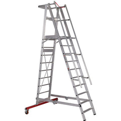 EUROLINE Ladders No. 32777 Aluminum platform ladder, mobile, foldable – Vorschau 1