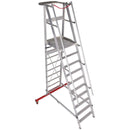 EUROLINE Ladders No. 32777 Aluminum platform ladder, mobile, foldable