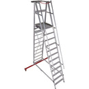 EUROLINE Ladders No. 32777 Aluminum platform ladder, mobile, foldable