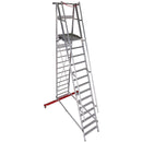EUROLINE Ladders No. 32777 Aluminum platform ladder, mobile, foldable
