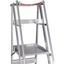 EUROLINE Ladders No. 32777 Aluminum platform ladder, mobile, foldable