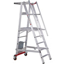 EUROLINE Ladders No. 32778 Aluminium platform ladder, mobile, foldable