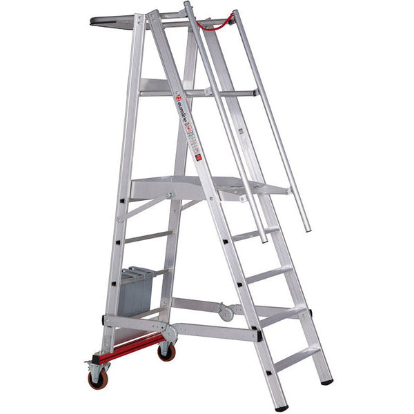 Échelles EUROLINE N° 32778 Échelle plate-forme en aluminium mobile, pliable