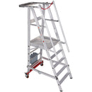EUROLINE Ladders No. 32778 Aluminium platform ladder, mobile, foldable